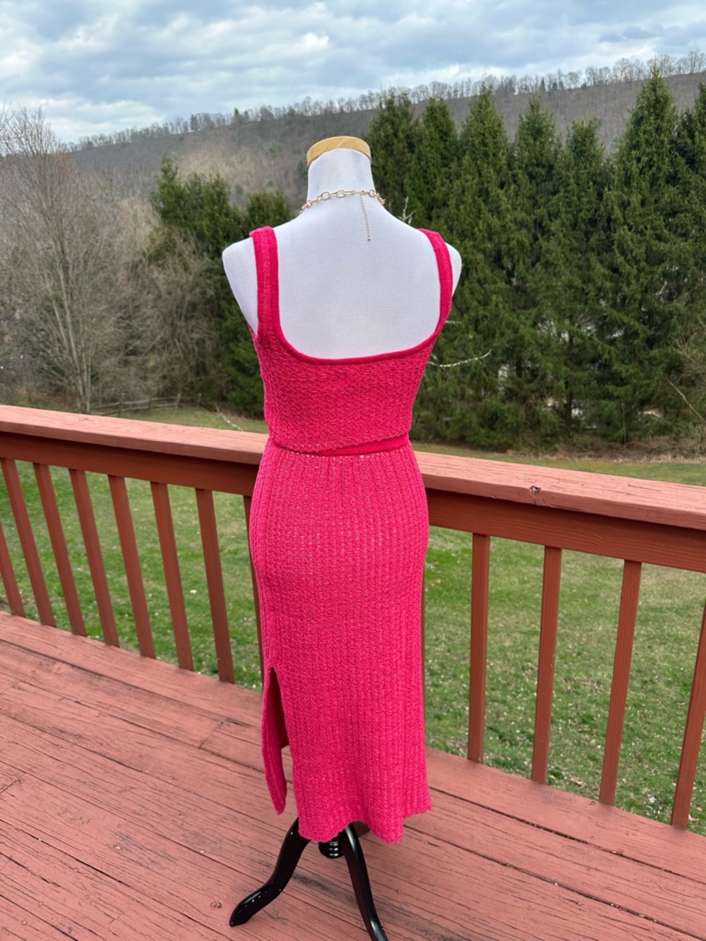 NEW! Free People Beach Havana Sweater Set Red/Pink - Picture 3 of 7